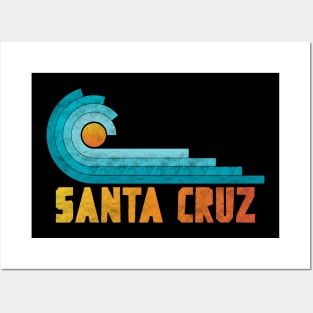 Surfing Santa Cruz Retro Vintage Posters and Art